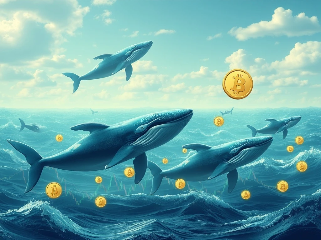 Chart showing XRP and DOGE price surges driven by significant crypto whale accumulation.