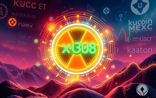 An illustration showing the xU3O8 token bridging traditional uranium markets with global crypto exchanges, symbolizing the future of uranium tokenization.