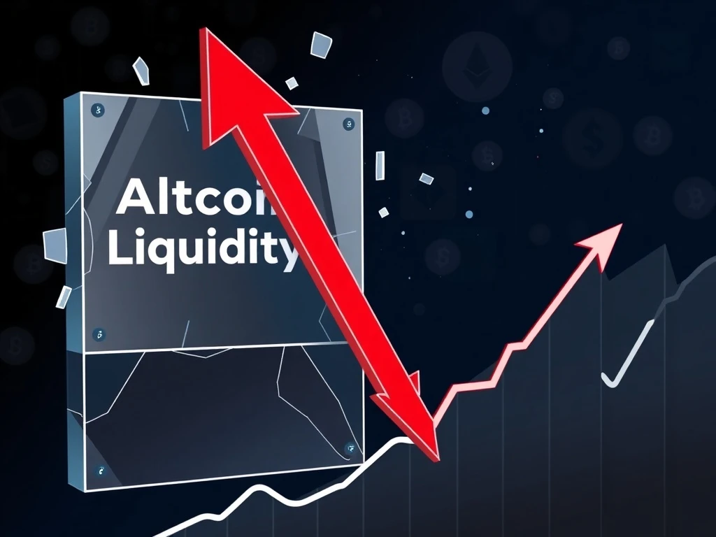 Analysis of the 1INCH price drop revealing a severe altcoin liquidity crisis in cryptocurrency markets.