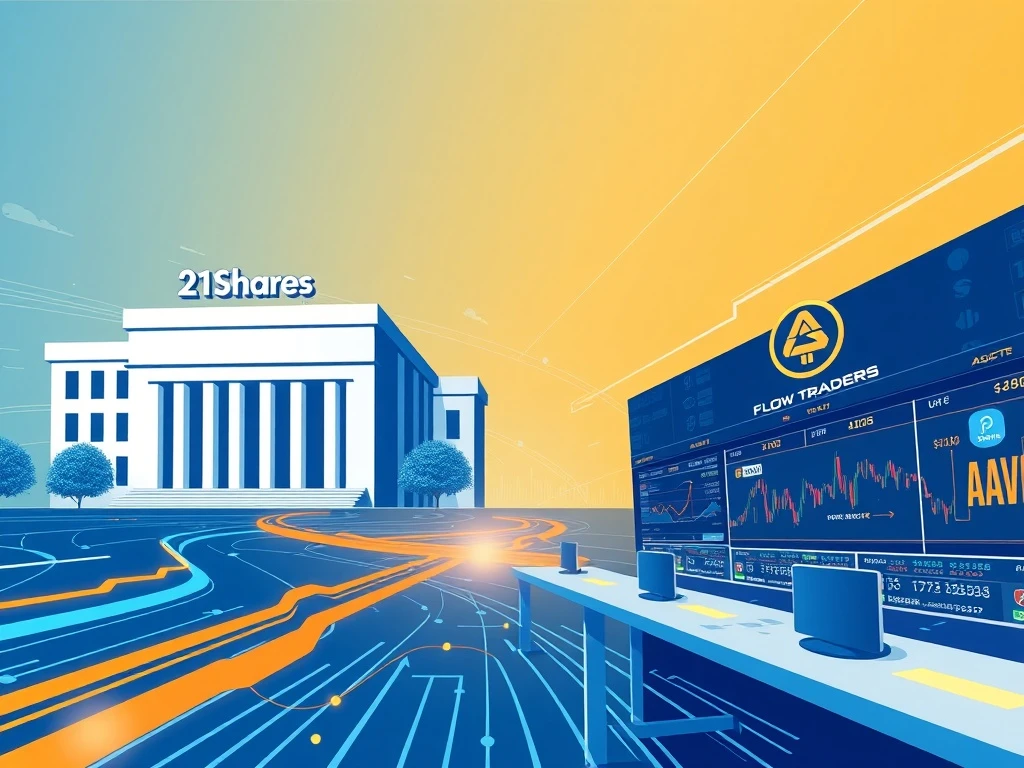Analysis of 21Shares transferring AAVE tokens to Flow Traders in institutional cryptocurrency market