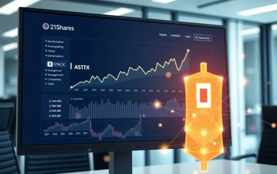 21Shares ASTX Stacks ETP enables institutional Bitcoin DeFi investment with staking rewards.