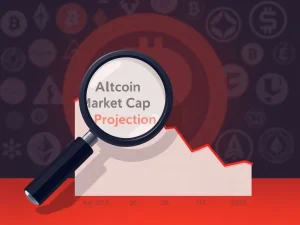 Infographic analyzing why a major altcoin bull run is unlikely in 2026, showing market structure challenges.
