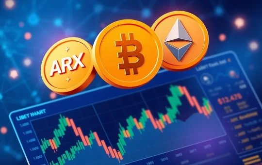 ASTER DEX campaign for ARTX, 安, and LIBERTY token listings with trading interface visualization