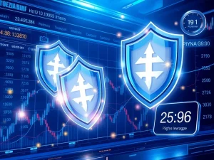 Aster DEX Shield Mode trading competition interface with prize pool details and secure transaction visuals.