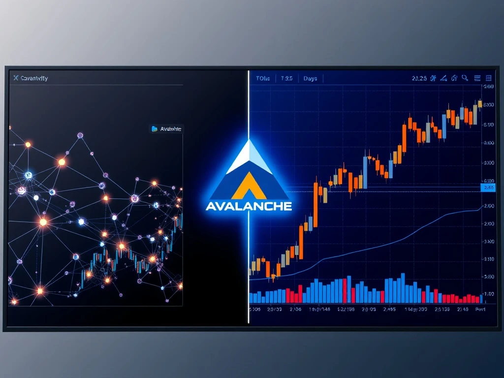 Avalanche AVAX network growth versus price divergence analysis showing critical market decision point