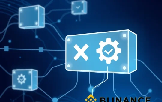 Illustration of Binance BNB Smart Chain BEP20 network undergoing scheduled maintenance