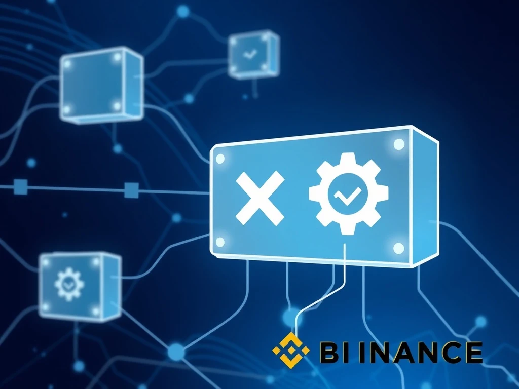 Illustration of Binance BNB Smart Chain BEP20 network undergoing scheduled maintenance