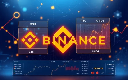Binance cross margin trading interface showing new BNB ETH SOL TRX USD1 pairs