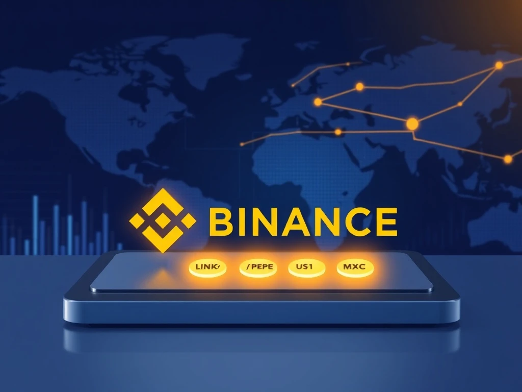 Binance announces new LINK, PEPE, and USDC trading pairs for expanded cryptocurrency market access