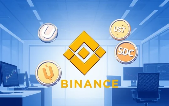 Binance exchange listing U token with USDT and USDC trading pairs for cryptocurrency trading