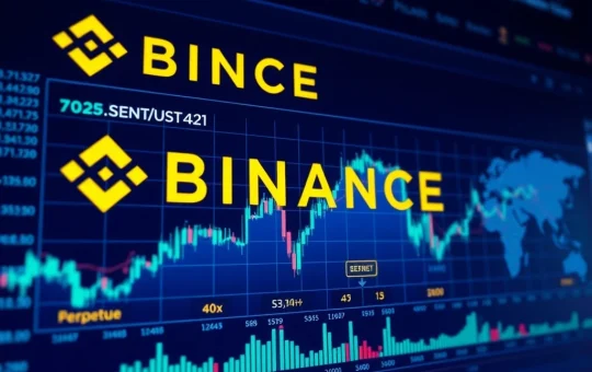 Binance SENT/USDT perpetual futures trading interface with leverage indicators