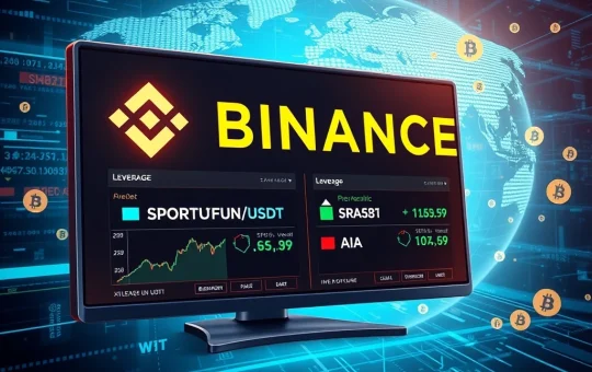 Binance SPORTFUN and AIA perpetual futures listing announcement for cryptocurrency derivatives trading