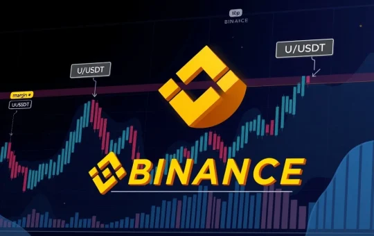 Binance exchange interface showing new U/USDT and U/USDC margin trading pairs for cryptocurrency derivatives