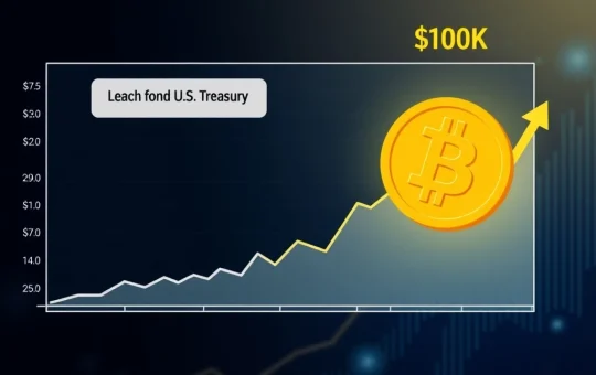 Bitcoin price prediction chart showing potential surge as U.S. Treasury market stabilizes.