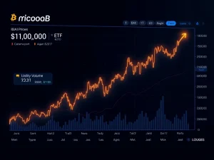 Bitcoin price analysis chart showing critical $98,000 resistance level and path to $100,000 target
