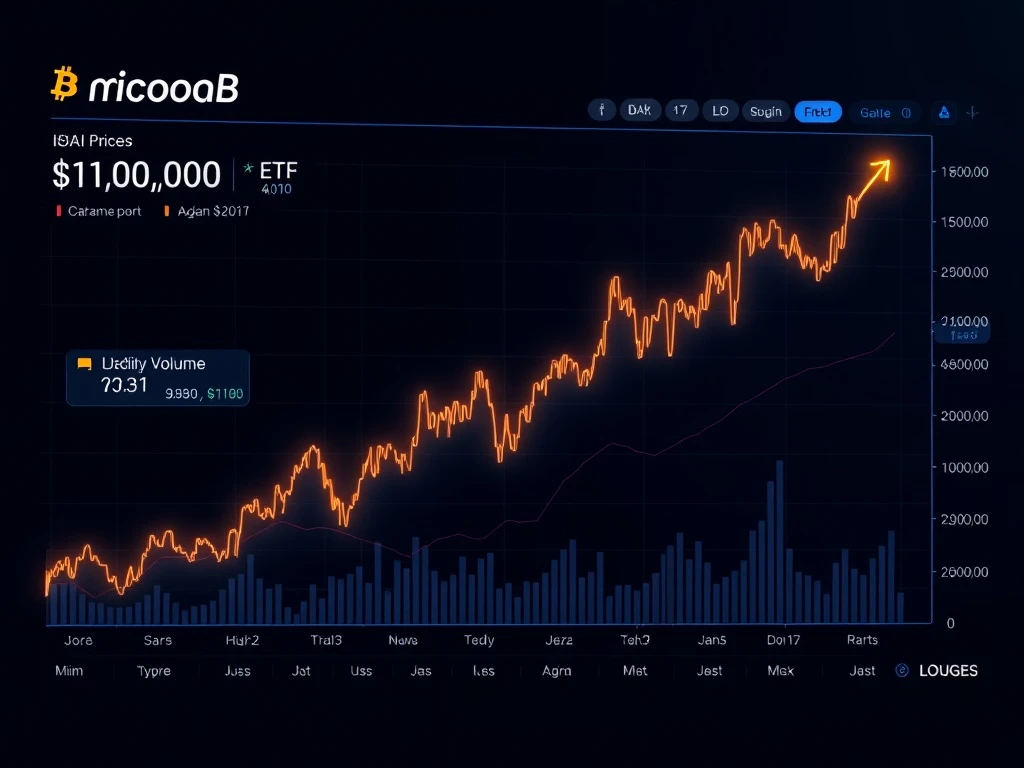 Bitcoin price analysis chart showing critical $98,000 resistance level and path to $100,000 target