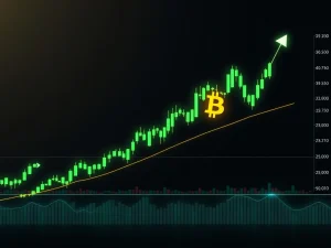 Bitcoin breakout analysis showing technical patterns pointing toward $107,000 price target with supply and demand indicators