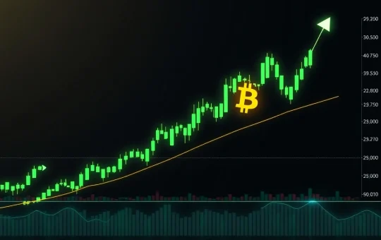 Bitcoin breakout analysis showing technical patterns pointing toward $107,000 price target with supply and demand indicators