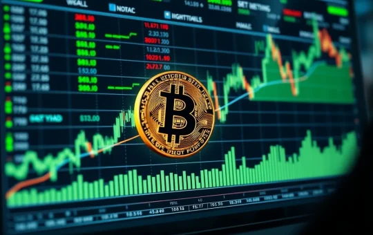 Bitcoin price chart analysis showing bullish signal indicators and market data trends