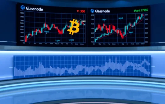 Glassnode analysis shows Bitcoin consolidation patterns with blockchain data visualization