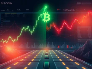Bitcoin at critical juncture for momentum recovery with price chart showing decision point