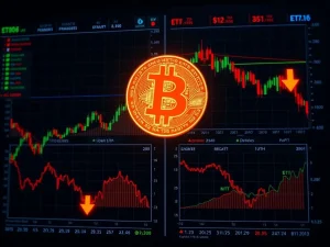 Bitcoin derivatives market analysis showing ETF outflows and risk-off sentiment indicators