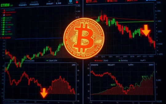 Bitcoin derivatives market analysis showing ETF outflows and risk-off sentiment indicators