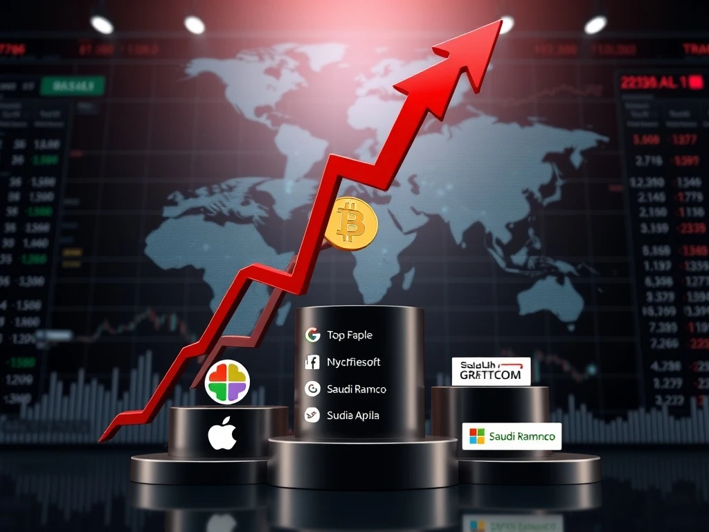 Bitcoin falling out of the top 10 global assets by market capitalization ranking chart.