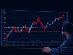 Bitcoin EMA cross technical analysis showing bearish market signal on cryptocurrency chart