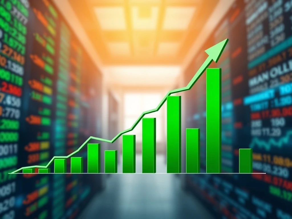 Chart showing rising Bitcoin ETF inflows and institutional investment growth in cryptocurrency.