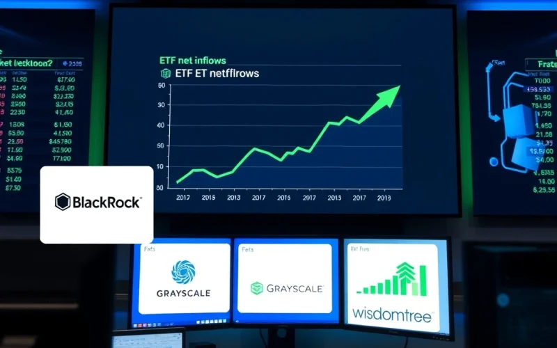 Analysis of U.S. spot Bitcoin ETF inflows ending a seven-day outflow period, showing fund performance data.