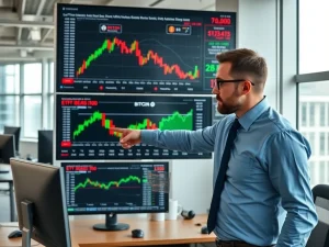 Analyst examining Bitcoin ETF liquidity data showing concerning market trends