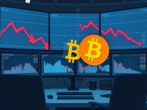 Bitcoin ETF outflow data visualization showing three consecutive days of institutional withdrawals and declining investment trends