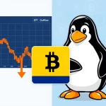 Daily cryptocurrency market analysis showing Bitcoin ETF trends and Colombia pension fund adoption