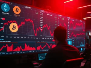 Bitcoin ETF outflows trigger a major cryptocurrency market decline with $1 billion withdrawn.