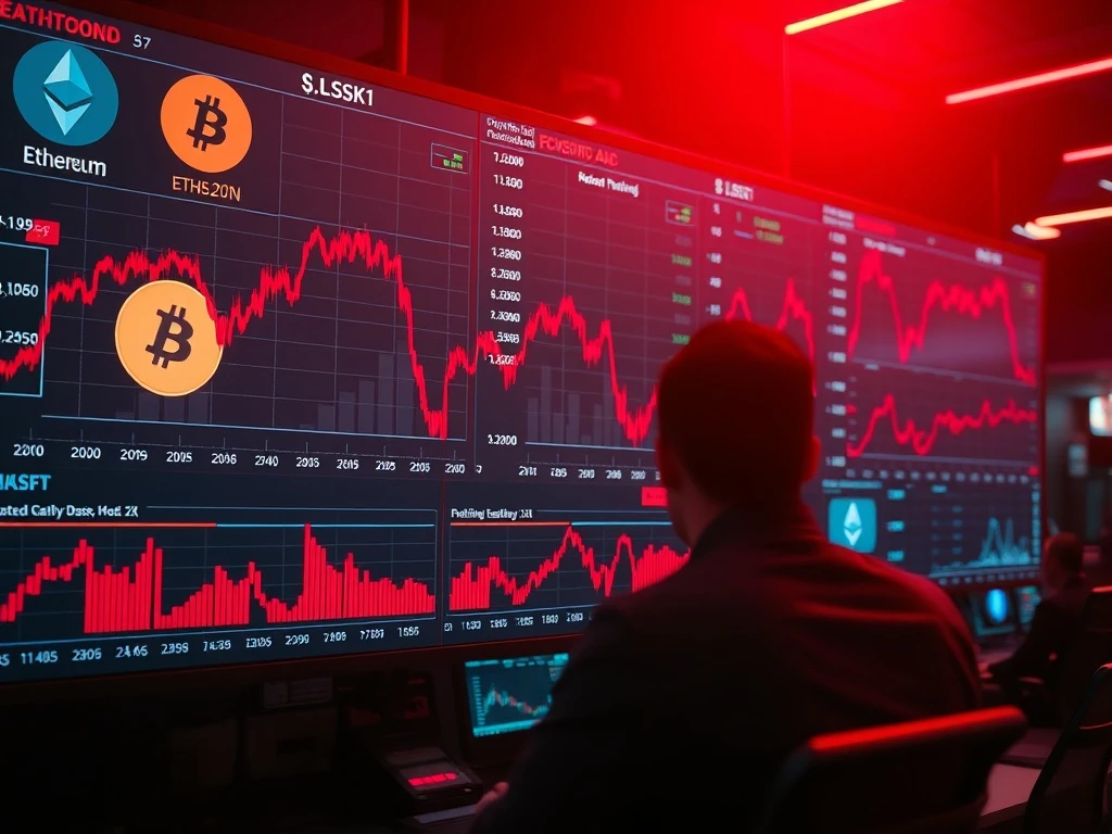 Bitcoin ETF outflows trigger a major cryptocurrency market decline with $1 billion withdrawn.