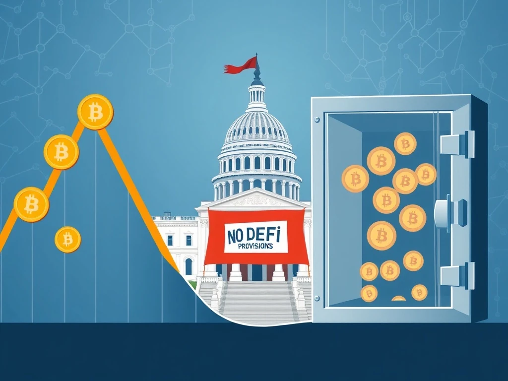 Analysis of Bitcoin ETF outflows, DeFi regulation battle, and BNY's tokenized deposits in crypto markets.