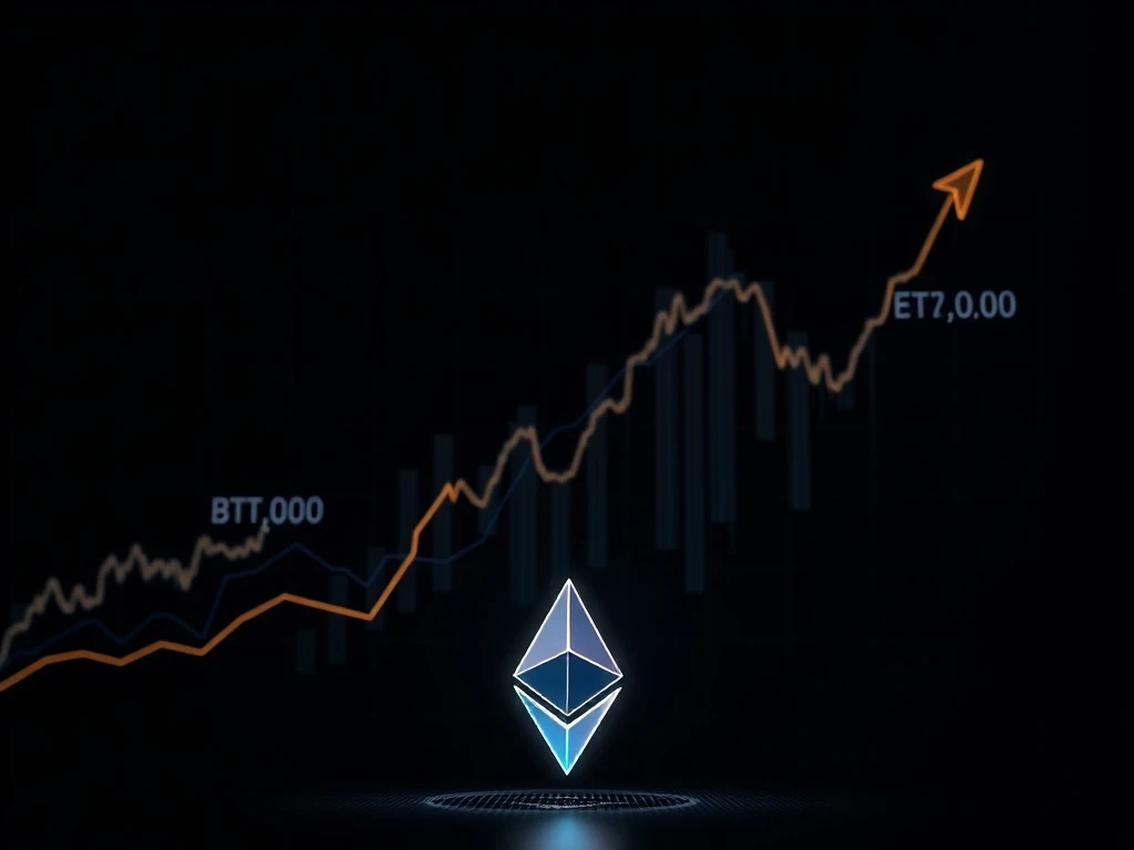 Chart showing the surge in spot Bitcoin and Ethereum ETF inflows indicating institutional investment.