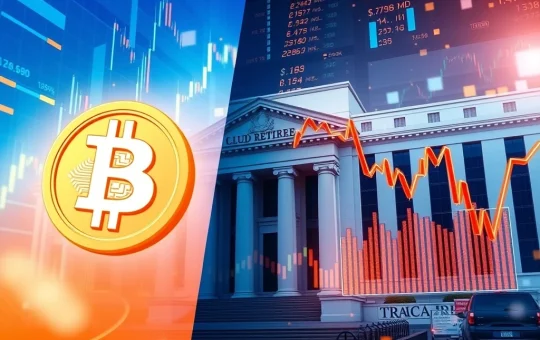 Bitcoin price volatility amid US dollar decline and macroeconomic uncertainty affecting cryptocurrency markets.