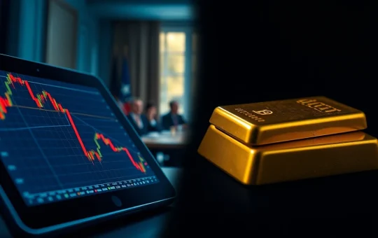 Bitcoin and gold prices diverge sharply amid EU-US trade war tensions over Greenland.