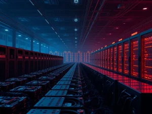 Bitcoin hashrate decline as mining rigs are repurposed for artificial intelligence compute services.