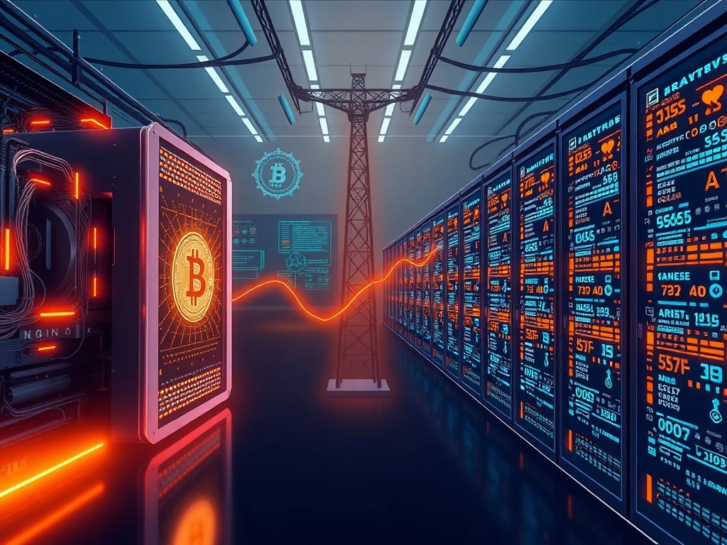 Bitcoin hashrate decline due to AI computing competition for energy infrastructure