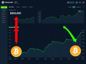 Glassnode data visualization showing easing Bitcoin long-term holder selling pressure as market absorbs supply.