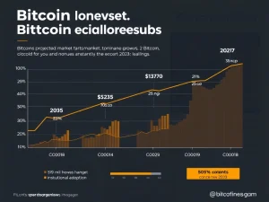 Bitcoin market dominance projection showing growth to 70% by 2030 according to ARK Invest analysis
