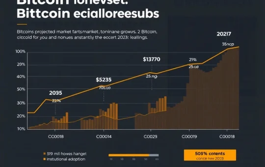 Bitcoin market dominance projection showing growth to 70% by 2030 according to ARK Invest analysis