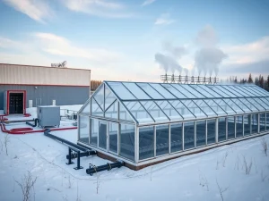 Bitcoin mining heat warming Canadian greenhouses through innovative thermal energy transfer system