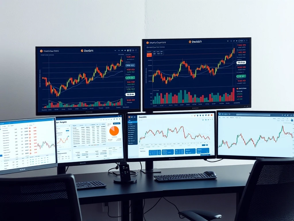 Professional Bitcoin options traders analyzing market data for strategic accumulation during price corrections
