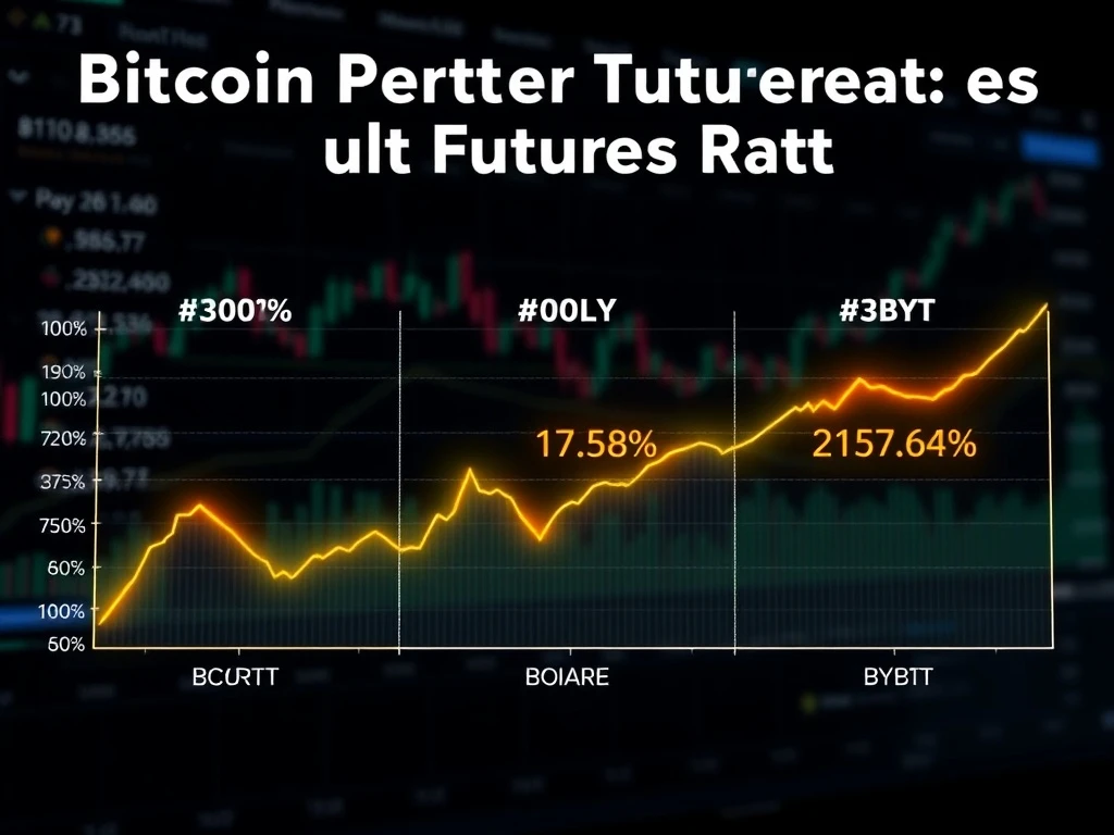 Bitcoin perpetual futures data visualization showing short positions slightly outweighing long positions across major cryptocurrency exchanges