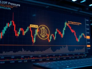 Bitcoin price analysis chart showing higher lows and key support at $92,000 amid leverage adjustment.