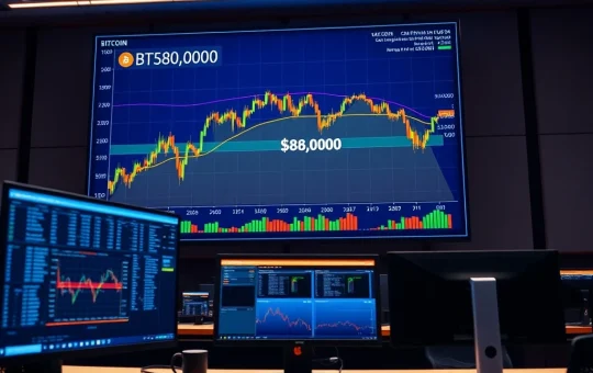 Bitcoin price chart analysis showing CME futures gap closure at $88,000 level with market volatility indicators